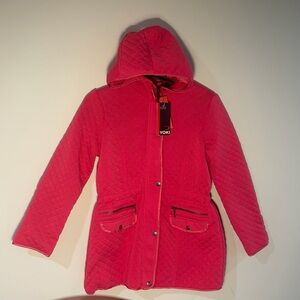 Yoki Vibrant Pink Quilted Jacket